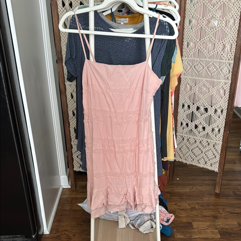 Cotton Candy Blush Pink Ruffle Dress
